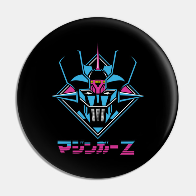 Mazinger Z Rocket Retro Design in Japanese Pin by Otaku Vibes