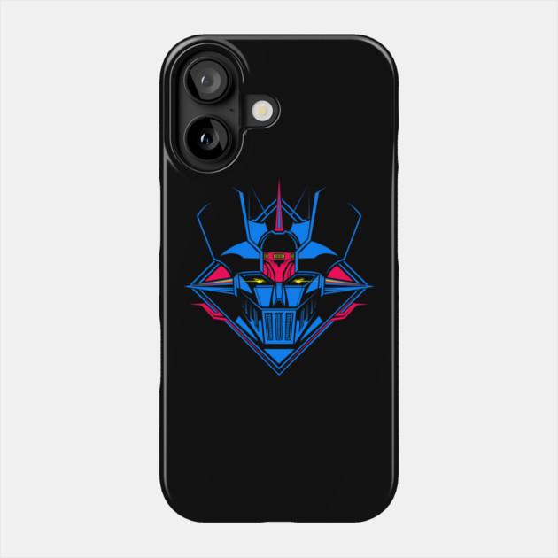 Mazinger Z Retro Robot Blue Design Phone Case by Otaku Vibes