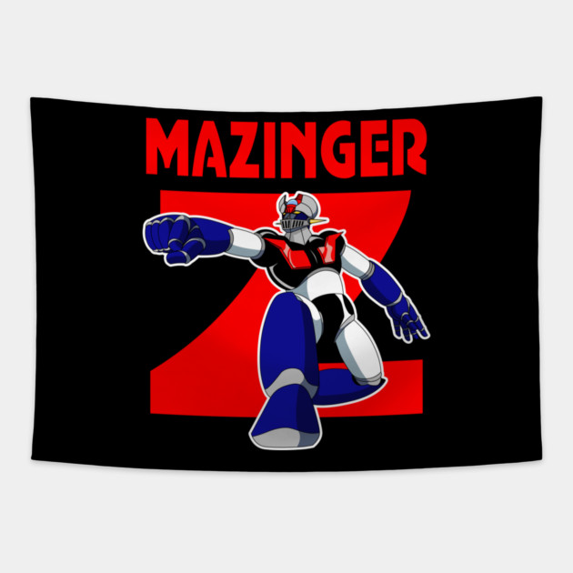 Mazinger Z Rocket Punch Design Tapestry by Otaku Vibes