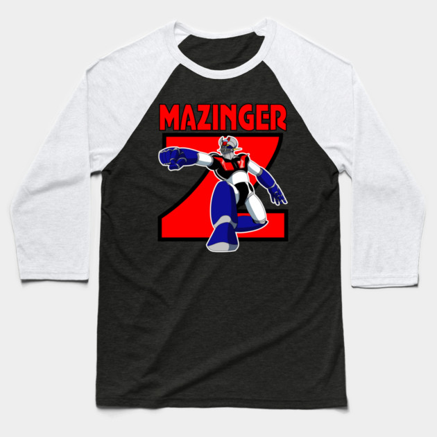 Mazinger Z Rocket Punch Design Baseball T-Shirt by Otaku Vibes