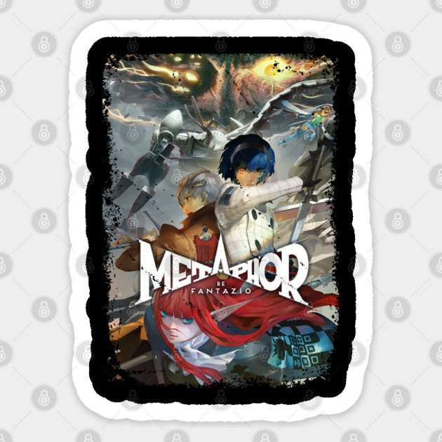 Metaphor: ReFantazio - Main Poster With Main Characters Sticker by Otaku Vibes