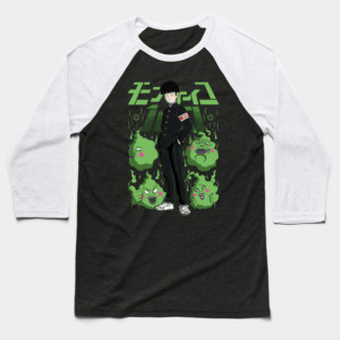 Mob Psycho 100 Mob Spirits Art Baseball T-Shirt