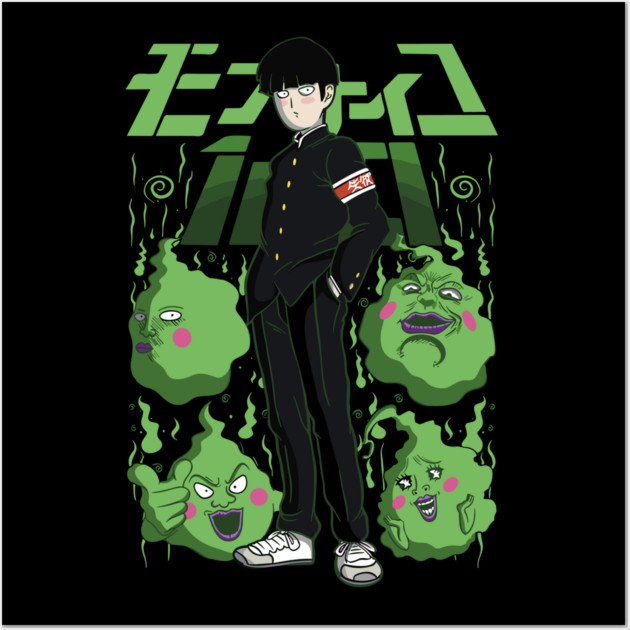 Mob Psycho 100 Mob Spirits Art Wall Art by Otaku Vibes