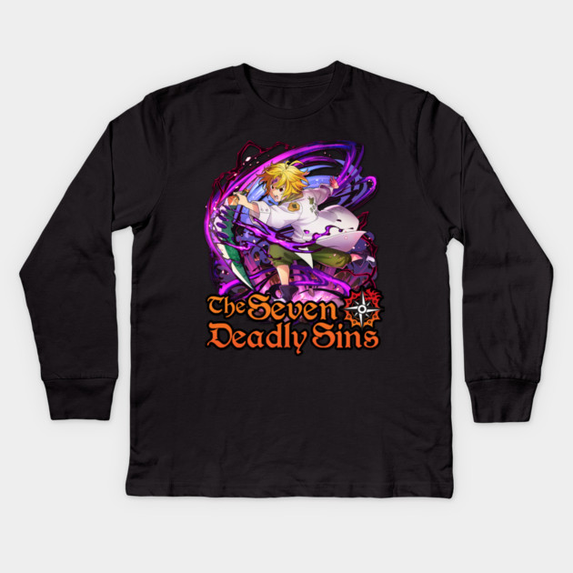 Seven Deadly Sins Meliodas Full Counter Kids Long Sleeve T-Shirt by Otaku Vibes
