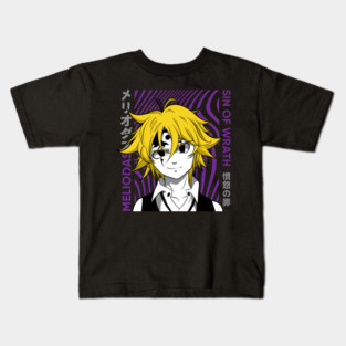 Seven Deadly Sins Meliodas Demon Form Glow Kids T-Shirt