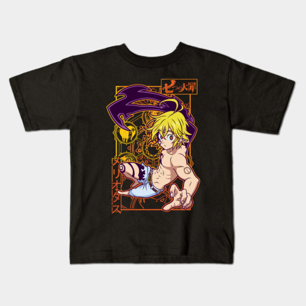 Seven Deadly Sins Meliodas in Combat Mode Kids T-Shirt by Otaku Vibes