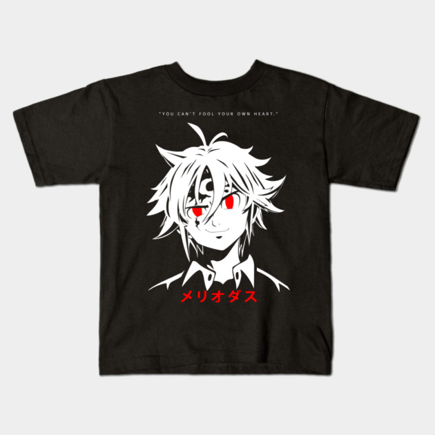 Seven Deadly Sins Meliodas Close-Up Stare Kids T-Shirt by Otaku Vibes