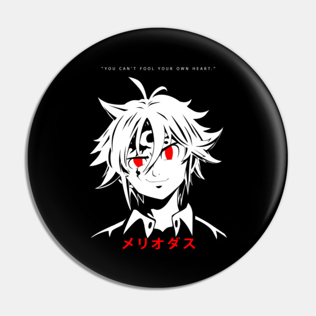 Seven Deadly Sins Meliodas Close-Up Stare Pin by Otaku Vibes