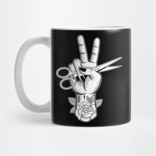 Friseur Hairdresser Scissors Comb Tattoo Mug