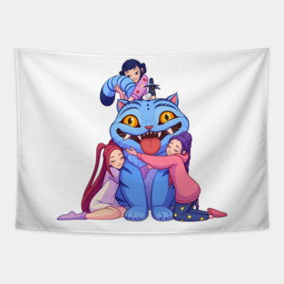 Derpy The Tiger And Bird Kpop Demon Hunters Tapestry