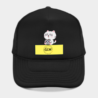 Sleepy Cat Coffee SLW Sticker Hat