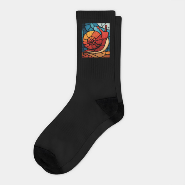 The Spiral | A Wearable Art Mosaic Socks by TuncGK