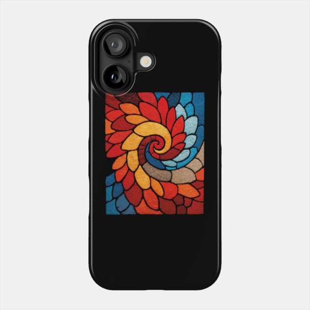 The Sacred Bloom | A Stained Glass Tapestry Phone Case by TuncGK