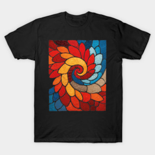 The Sacred Bloom | A Stained Glass Tapestry T-Shirt