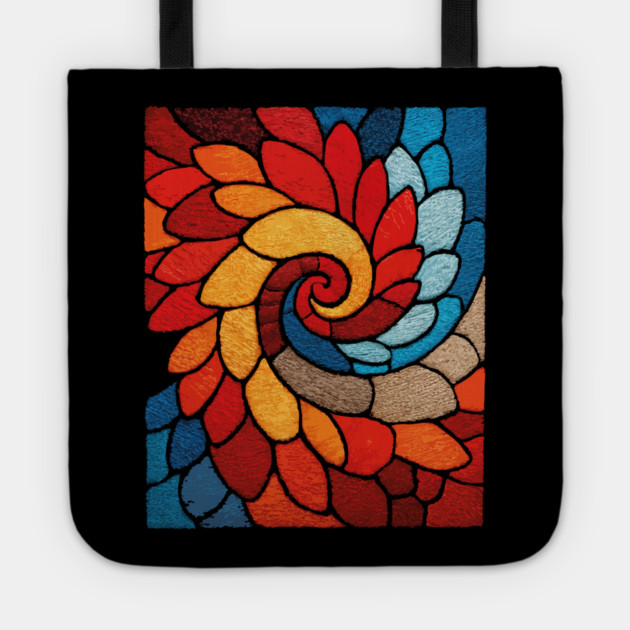 The Sacred Bloom | A Stained Glass Tapestry Tote by TuncGK
