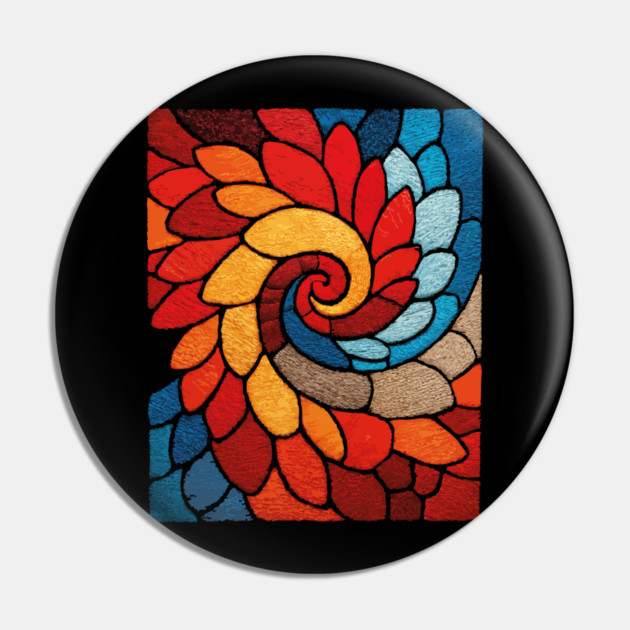 The Sacred Bloom | A Stained Glass Tapestry Pin by TuncGK