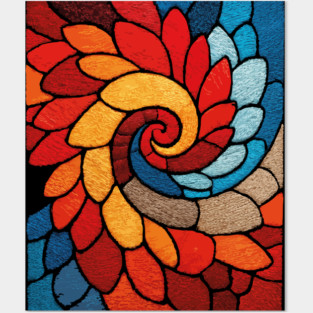 The Sacred Bloom | A Stained Glass Tapestry Posters and Art