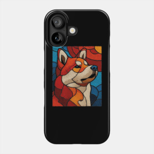 The Guardian | A Stained Glass Canine Portrait Phone Case