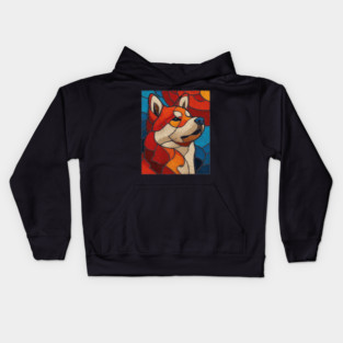 The Guardian | A Stained Glass Canine Portrait Kids Hoodie