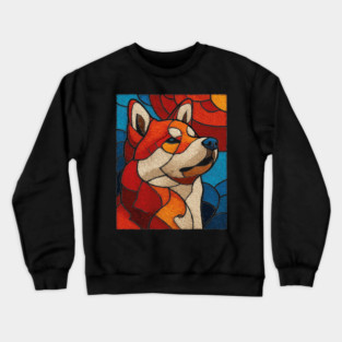 The Guardian | A Stained Glass Canine Portrait Crewneck Sweatshirt