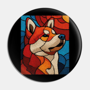 The Guardian | A Stained Glass Canine Portrait Pin