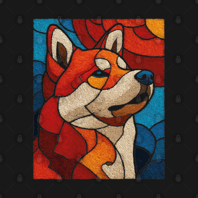 The Guardian | A Stained Glass Canine Portrait by TuncGK