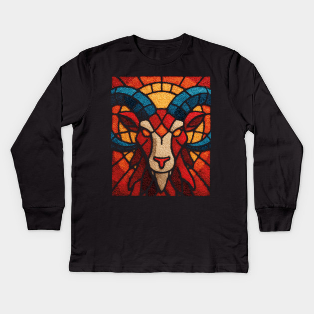 The Ram | An Aries Zodiac Tapestry Kids Long Sleeve T-Shirt by TuncGK