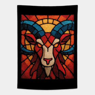 The Ram | An Aries Zodiac Tapestry Tapestry
