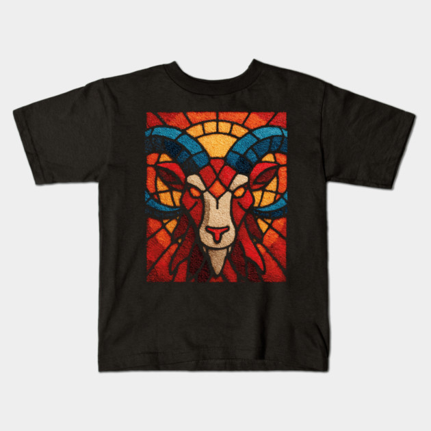 The Ram | An Aries Zodiac Tapestry Kids T-Shirt by TuncGK