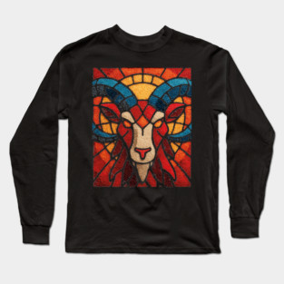 The Ram | An Aries Zodiac Tapestry Long Sleeve T-Shirt