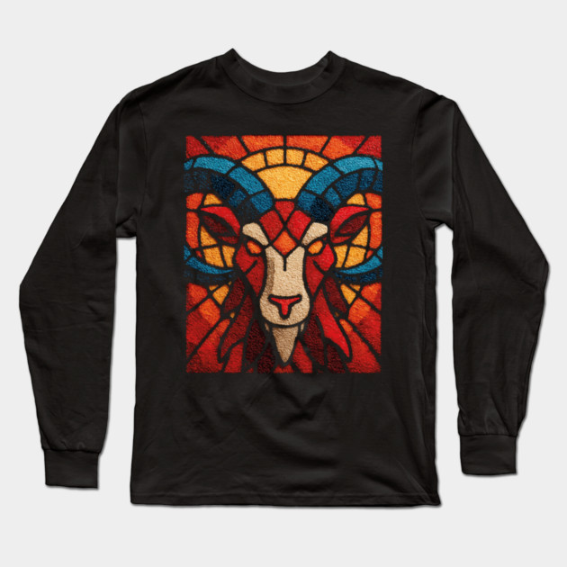 The Ram | An Aries Zodiac Tapestry Long Sleeve T-Shirt by TuncGK