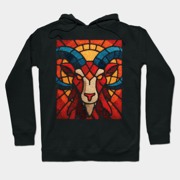 The Ram | An Aries Zodiac Tapestry Hoodie by TuncGK