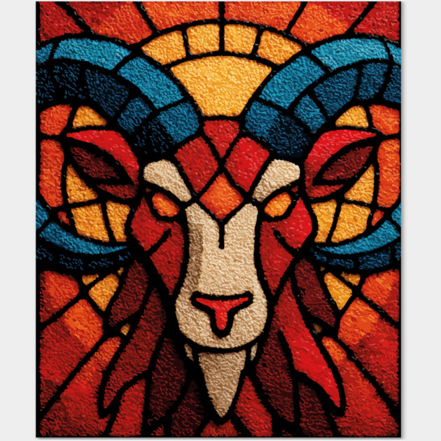 The Ram | An Aries Zodiac Tapestry Wall Art by TuncGK
