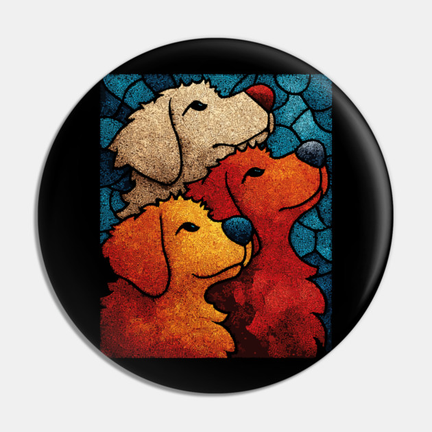 The Pack | A Heartwarming Textile Portrait Pin by TuncGK