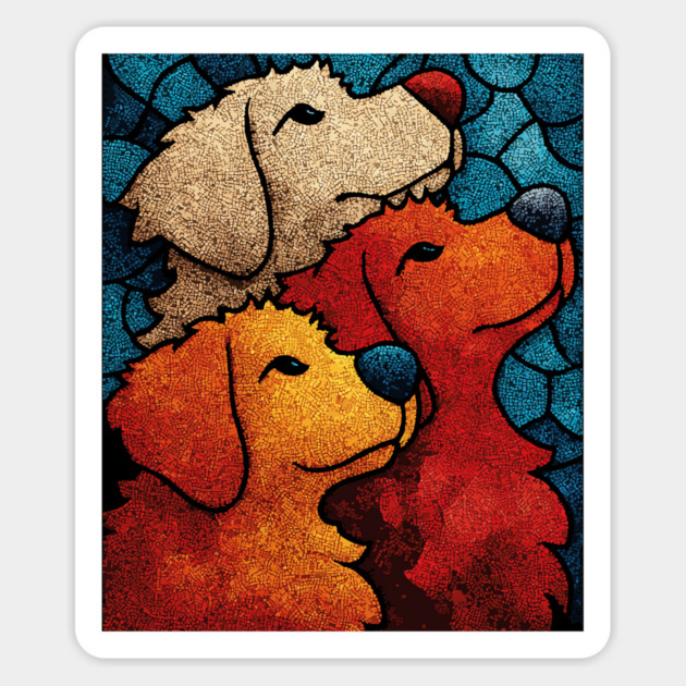 The Pack | A Heartwarming Textile Portrait Magnet by TuncGK