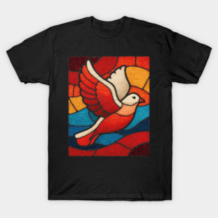 The Dove | A Stained Glass Symbol of Peace T-Shirt