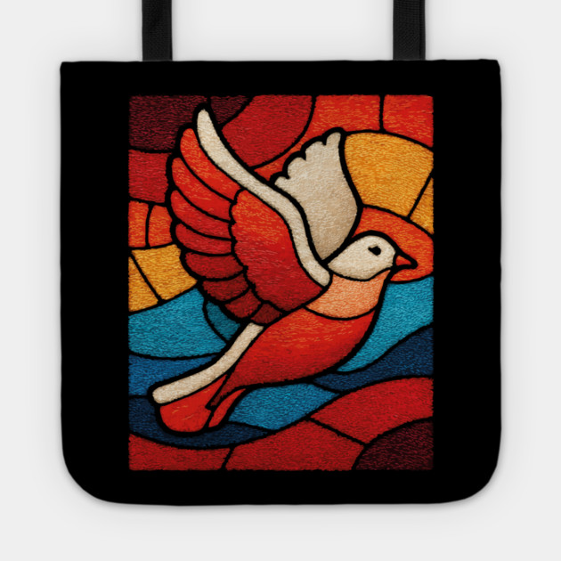 The Dove | A Stained Glass Symbol of Peace Tote by TuncGK