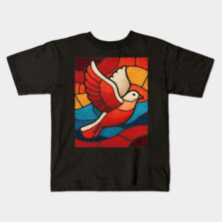 The Dove | A Stained Glass Symbol of Peace Kids T-Shirt