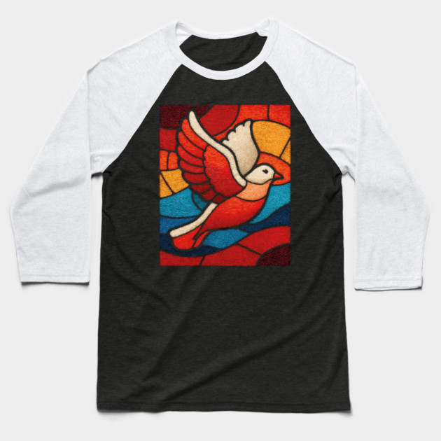 The Dove | A Stained Glass Symbol of Peace Baseball T-Shirt by TuncGK