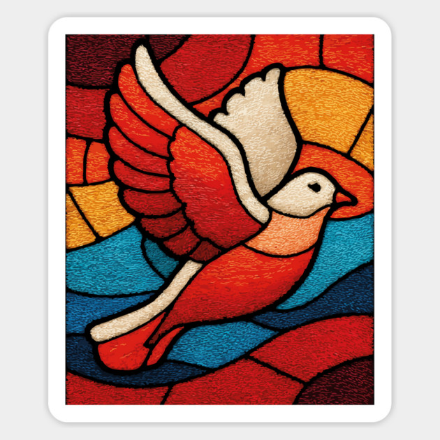 The Dove | A Stained Glass Symbol of Peace Magnet by TuncGK