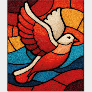 The Dove | A Stained Glass Symbol of Peace Posters and Art