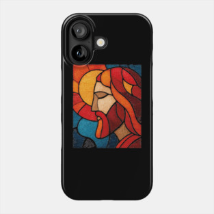 The Savior Jesus Christ | A Sacred Stained Glass Tapestry Phone Case