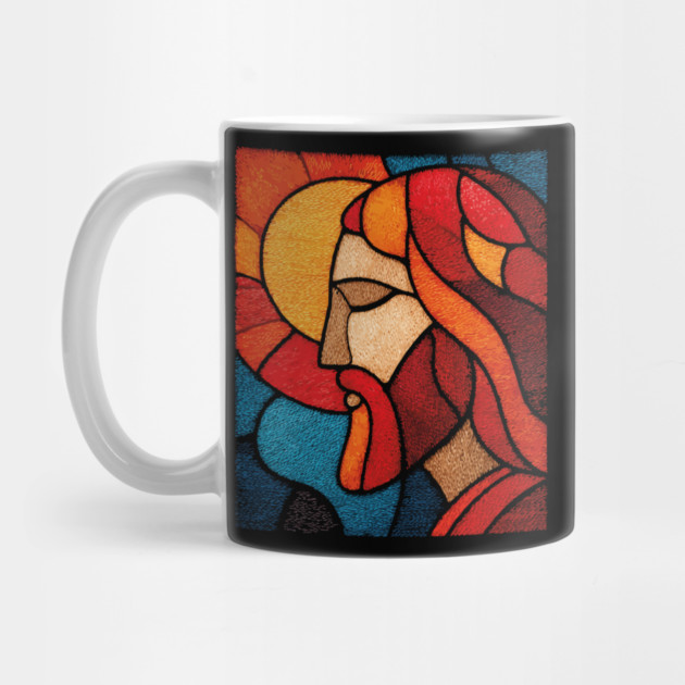 The Savior Jesus Christ | A Sacred Stained Glass Tapestry by TuncGK