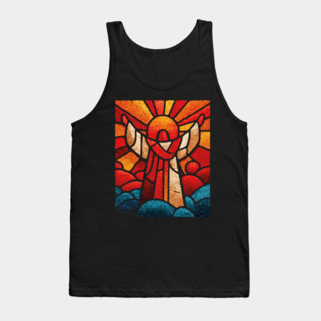 The Seraph | A Celestial Stained Glass Icon Tank Top by TuncGK