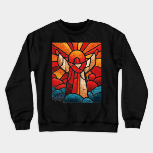 The Seraph | A Celestial Stained Glass Icon Crewneck Sweatshirt
