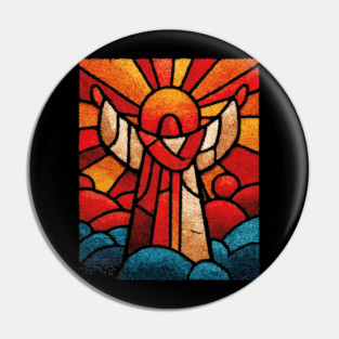 The Seraph | A Celestial Stained Glass Icon Pin