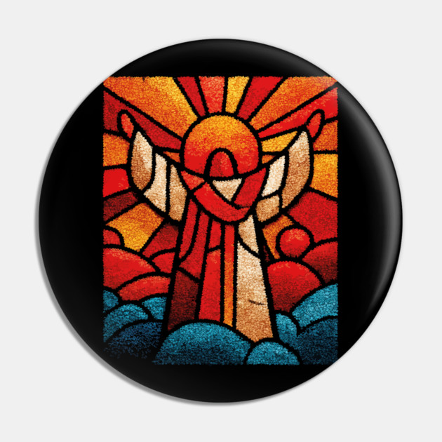 The Seraph | A Celestial Stained Glass Icon Pin by TuncGK