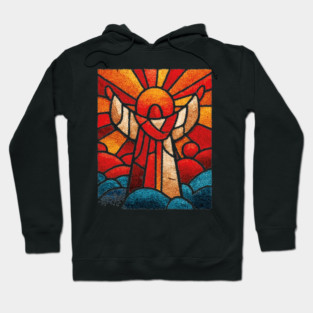 The Seraph | A Celestial Stained Glass Icon Hoodie