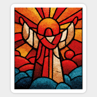 The Seraph | A Celestial Stained Glass Icon Magnet