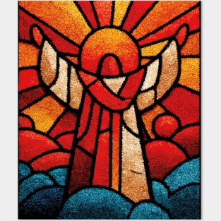 The Seraph | A Celestial Stained Glass Icon Posters and Art